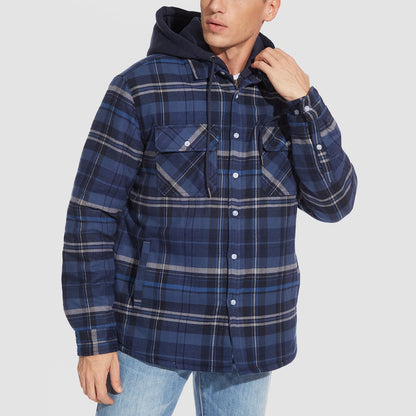HARRY JACKET | FLANNEL WITH REMOVABLE HOOD