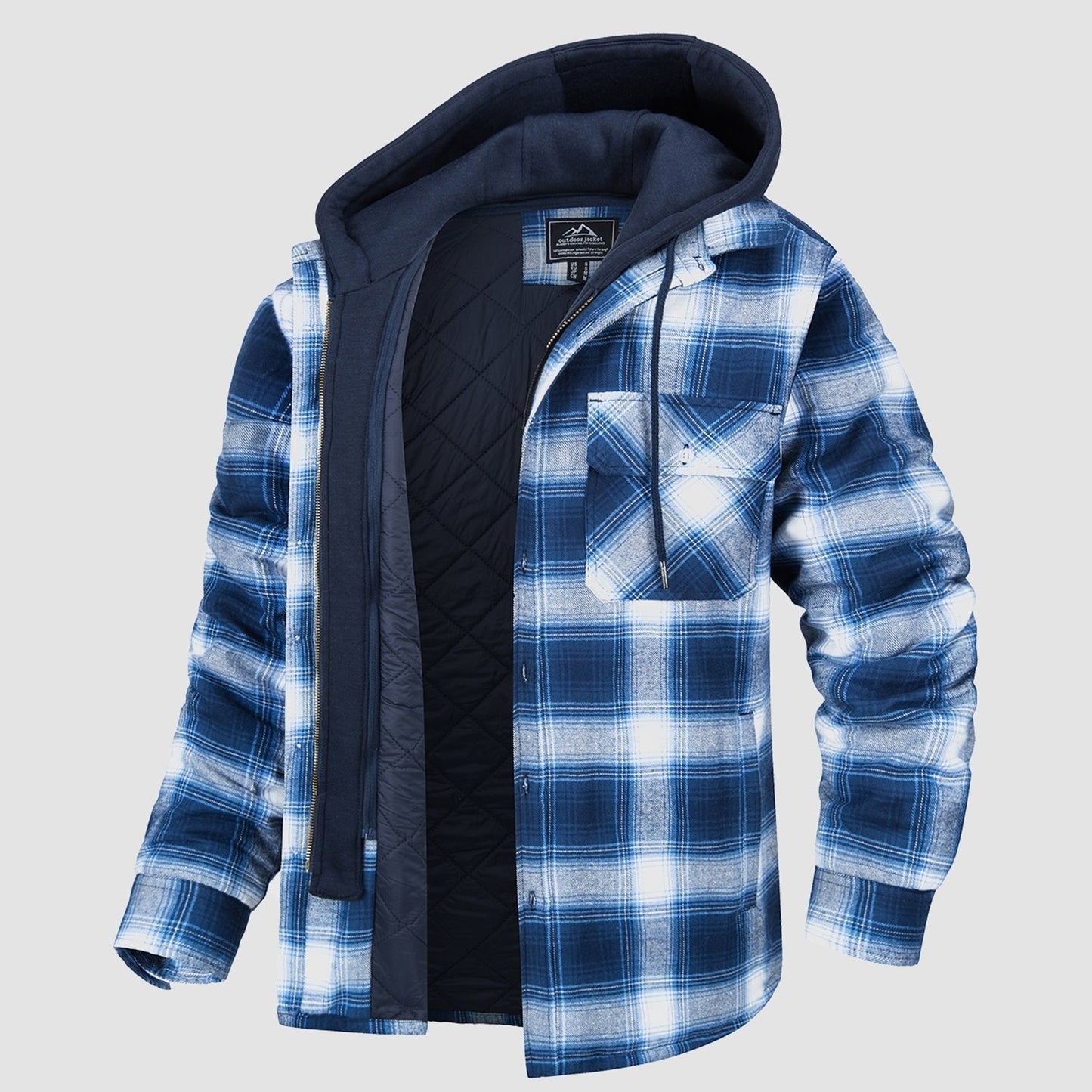 HARRY JACKET | FLANNEL WITH REMOVABLE HOOD